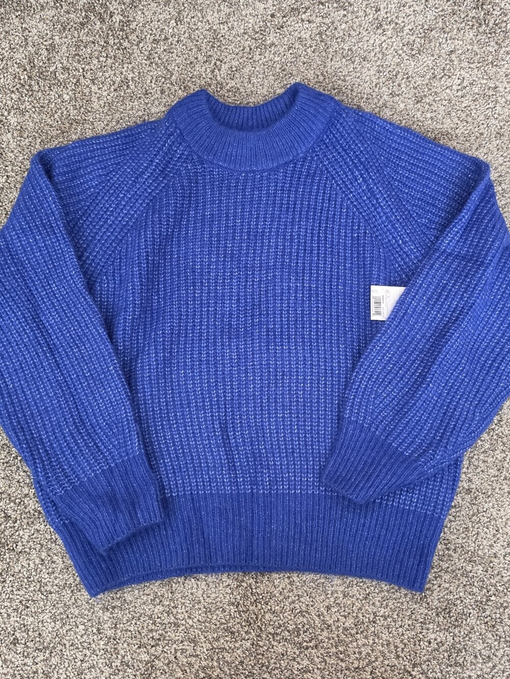 NWT Sonoma Womans Blue Crewneck Pullover Sweater